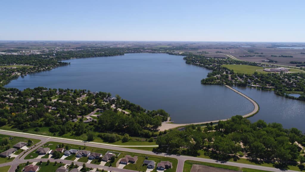 Lake Okabena Ariel View