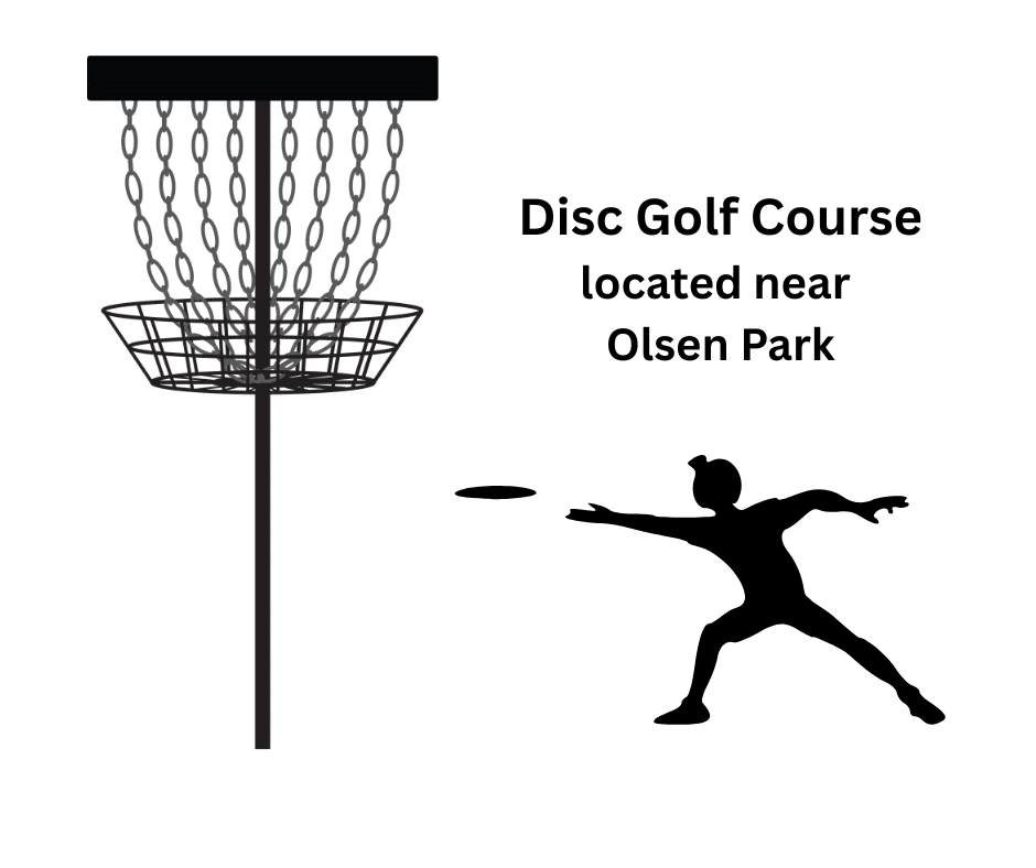 disc golf course located near olsen park
