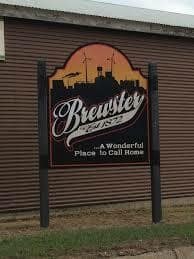 brewster mn welcome sign for community