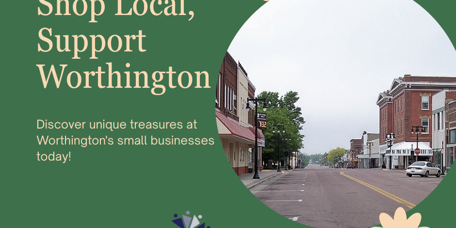 facebook post shop local, support worthington
